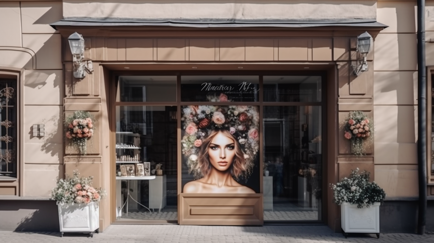 Illustration eines Schönheitssalons aus der Midjourney-App