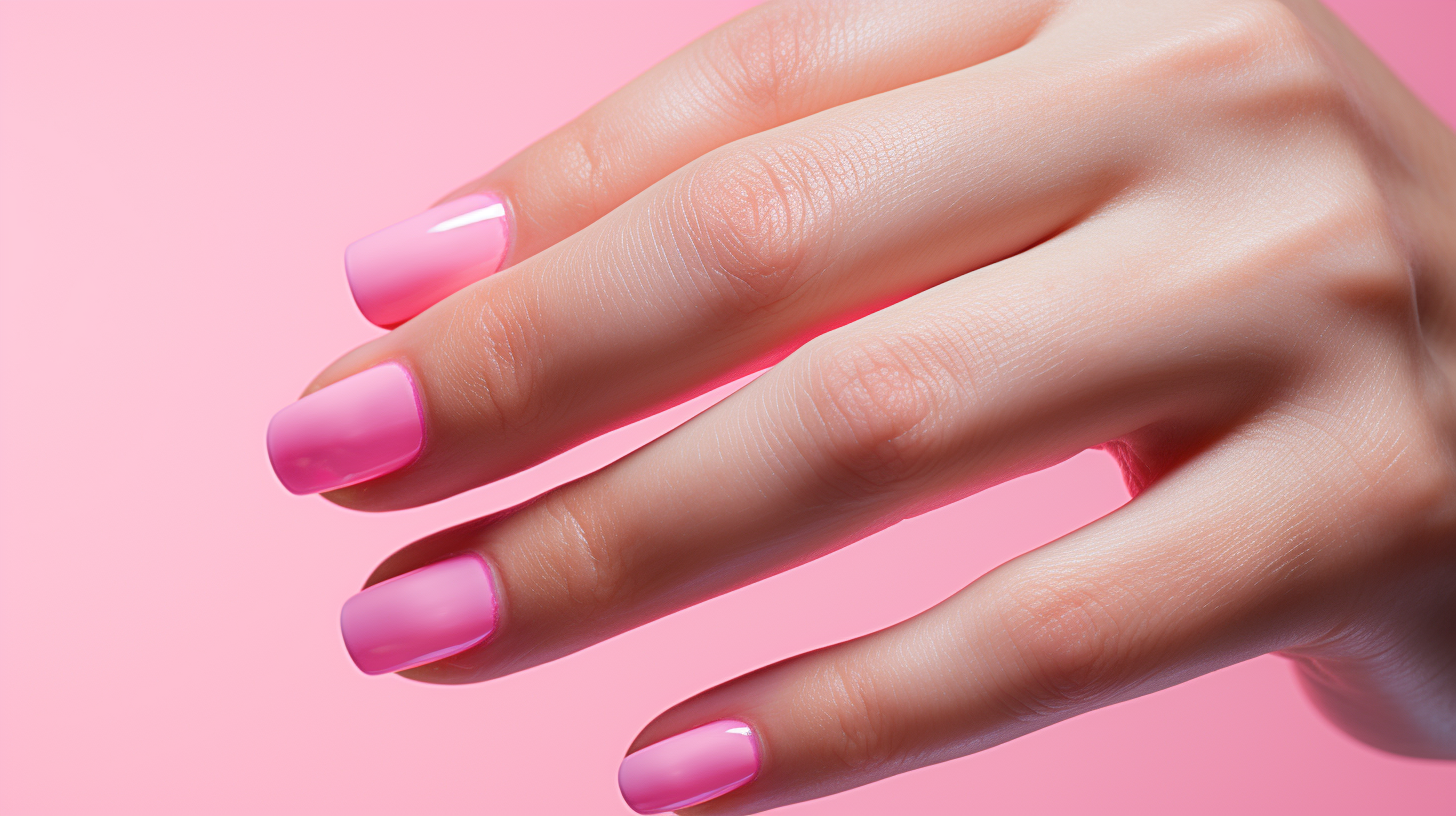 Maniküre im Barbie-Stil