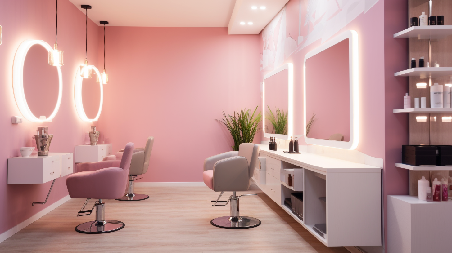 Salon-Interieur im Sommer