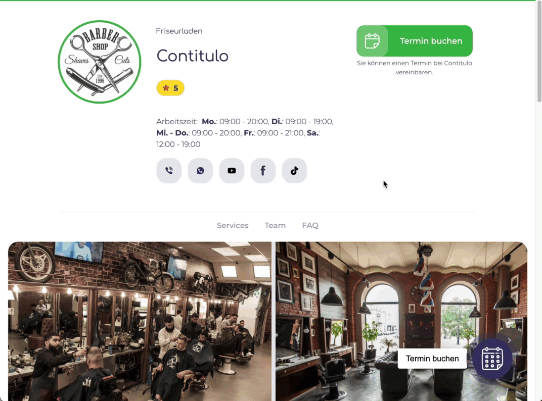 EasyWeek-Terminsoftware für Barbershops